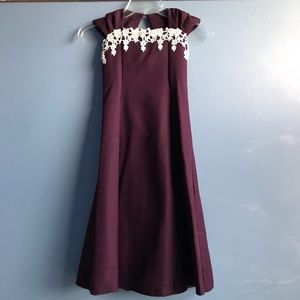 Purple Flower Girl Dress